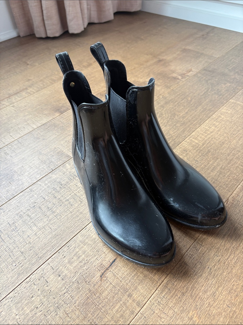 Sam Edelman Black Chelsea Rain Boots